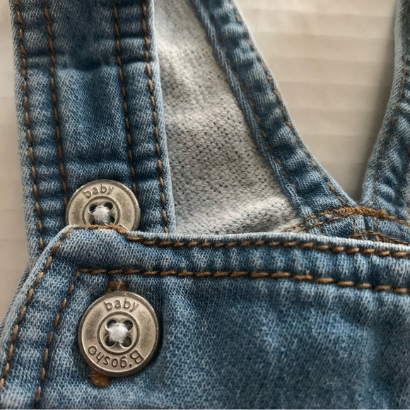 🍭3/$15 Oshkosh B’Gosh Baby Knit-Like Denim Overalls-9months - Picture 4 of 16